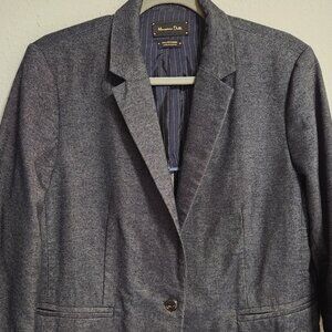 Massimo Dutti Women's Italian Blue Blazer 12